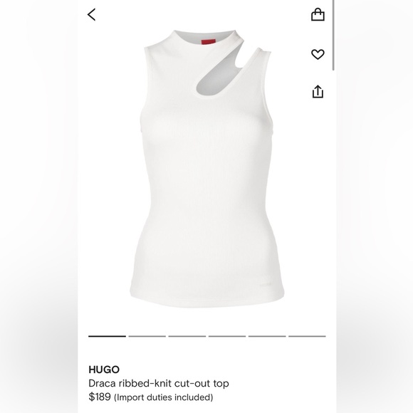 BNWT Hugo Boss Draca Cut out Top - Picture 7 of 7
